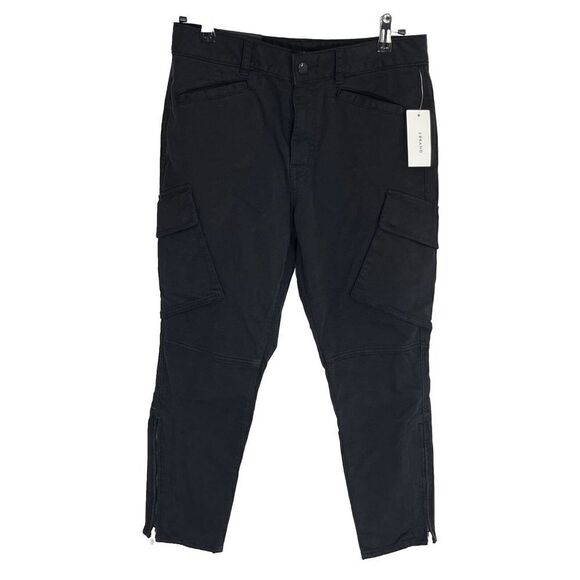 J Brand Womens Black High Rise Utility Cargo Pants Size 26 Margho Zip Ankle $248 - Picture 2 of 14